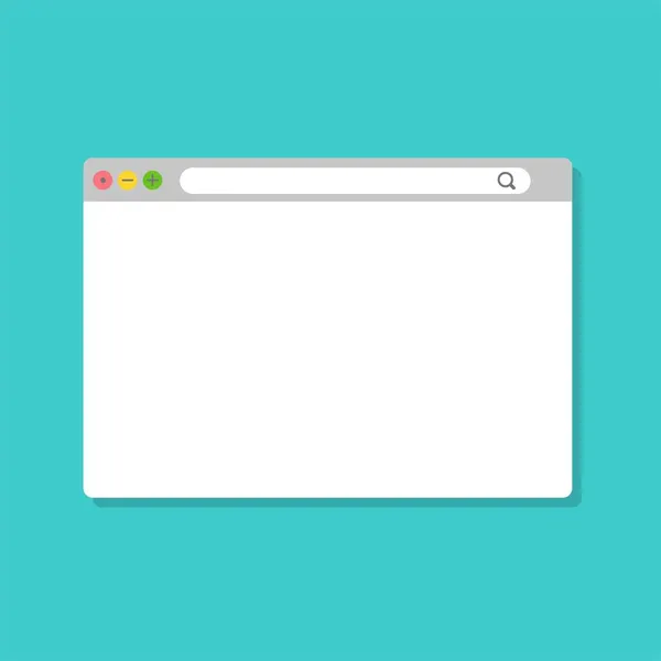 现代浏览器窗口的设计与蓝色背景隔离。Web窗口屏幕. — 图库照片