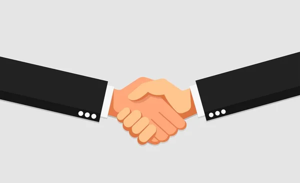 Business handshake agreement flat icon isolated on white. — Stock Photo, Image