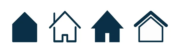 Conjunto de iconos de casa. Casa vector símbolo de ilustración. — Vector de stock
