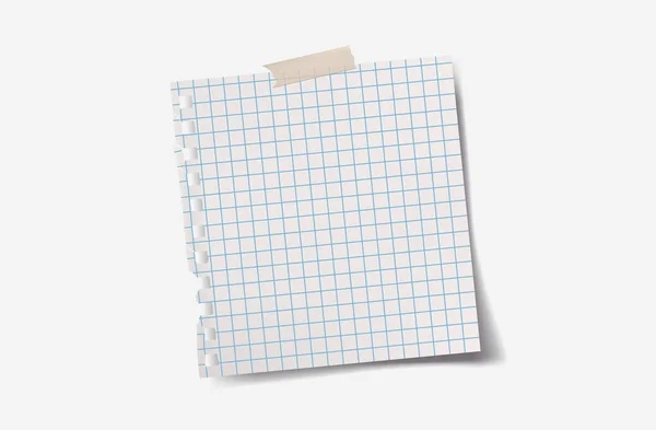 Realistiskt blankt pappersark med skugga i A4-format på transparent. — Stock vektor