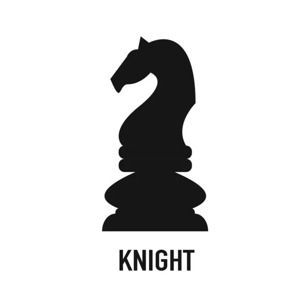 Cavaleiro de xadrez preto silhueta de cavalo logotipo design — Fotografia de Stock