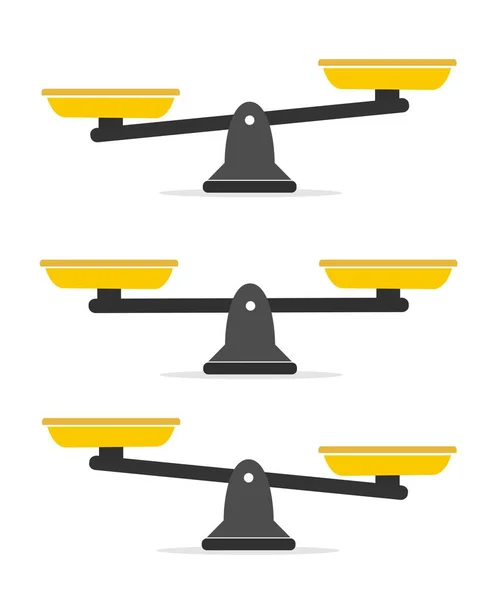 Set di scale diverse in uno stile piatto su sfondo bianco. — Foto Stock