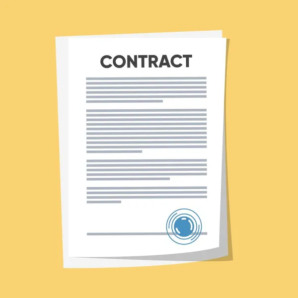 Contract conditions, research approval validation document. Contract papers. Document. Folder with stamp — Stock Photo, Image