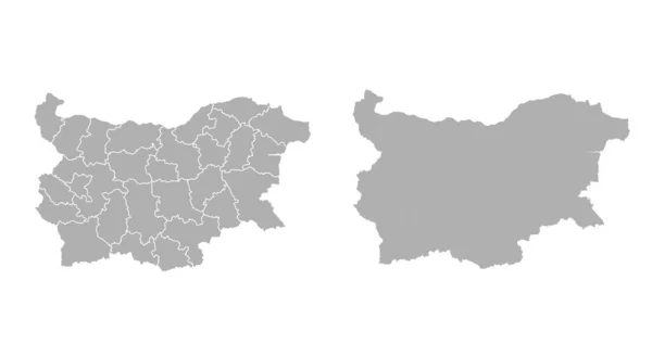 Bulgaria mapa gris sobre fondo blanco — Foto de Stock