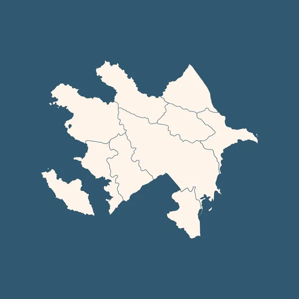 アゼルバイジャン地図白い背景に孤立したイラスト — ストック写真