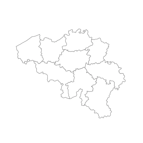Mapa de Bélgica en gris aislado sobre fondo blanco —  Fotos de Stock