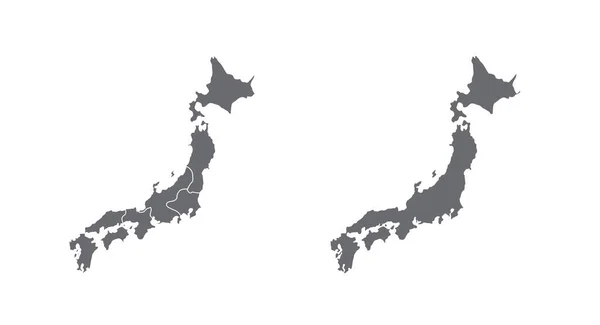 Mapa de Japón en alta resolución de detalles. Líneas de malla y puntos mapa de Japón. — Foto de Stock