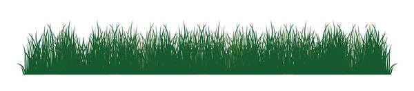 Белый горизонтальный баннер травяного силуэта. Вектор — стоковый вектор