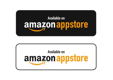 Kiev, Ukrayna - 4 Kasım 2020: Amazon Uygulama Mağazasına düğme indirme