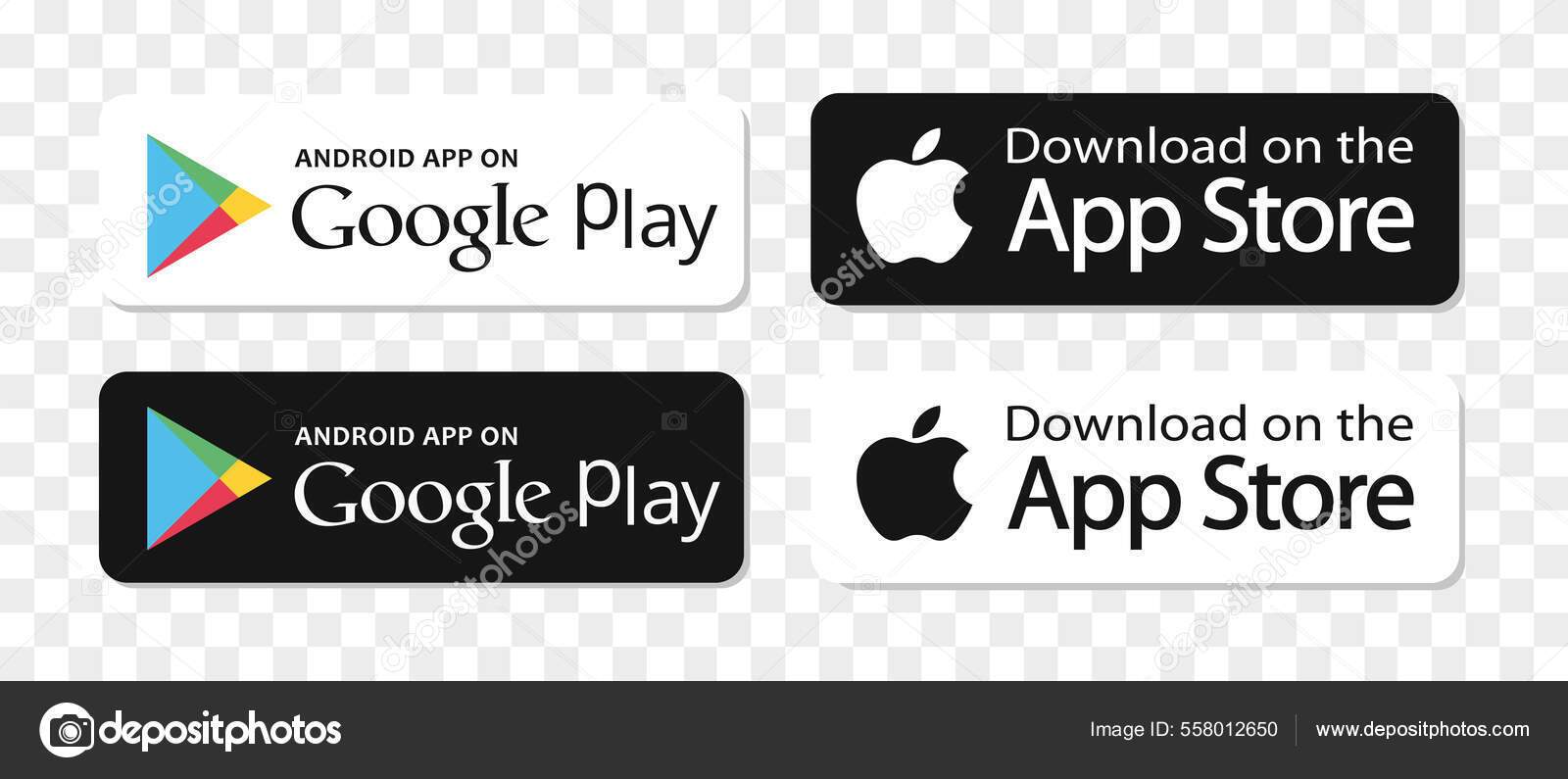 Киев, Украина - 7 Ноября 2021: Кнопки Google Play Store, Amazon.