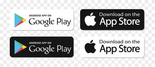 Kiev, Ukrayna - 7 Kasım 2021: Buttons Google Play Store, Amazon AppStore, Apple App Store, Microsoft mağazasından İndirme