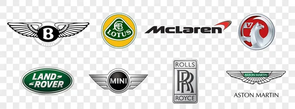 Kiev, Ukrayna - 15 Kasım 2020: Şeffaf: mclaren, mini, roll roys, Bentley, aston Martin — Stok Vektör