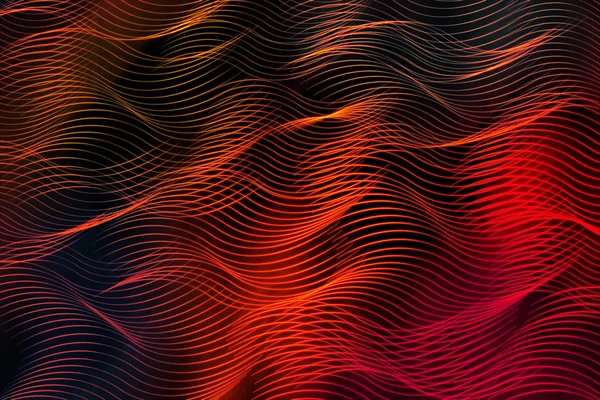 Bright fiery lines on black background — Stock Photo, Image