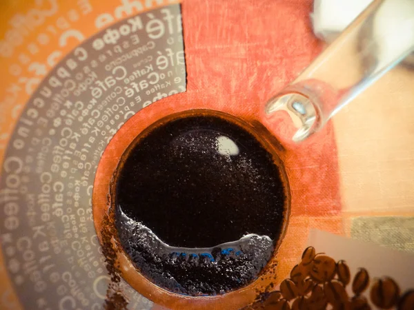 Coffee grounds in the cup — Stock Photo, Image
