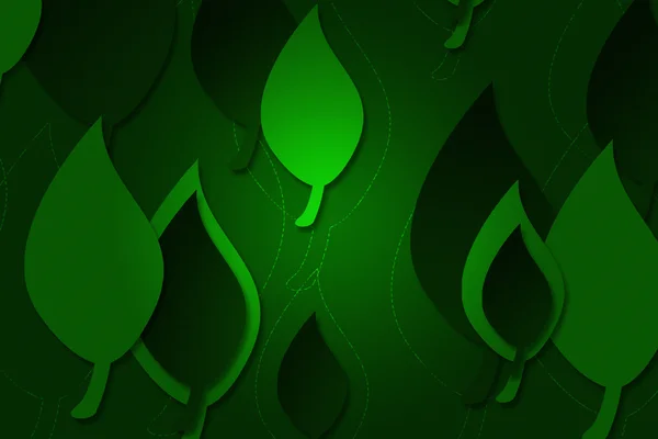 Luminoso sfondo verde con foglie per il design — Foto Stock