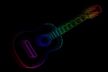 siyah zemin gitar 