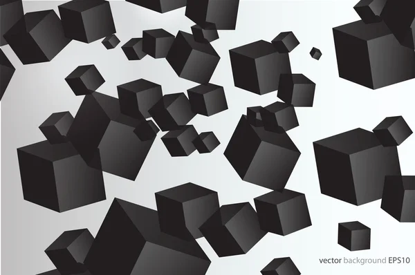 Immagine vettoriale con molti quadrati neri — Vettoriale Stock