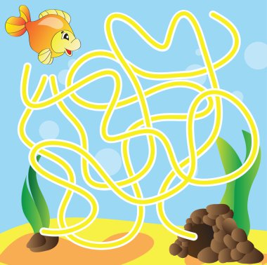 Puzzle için çocuklar - deniz yaşamı