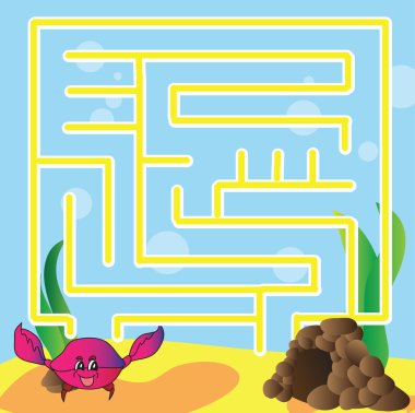 Puzzle için çocuklar - deniz yaşamı