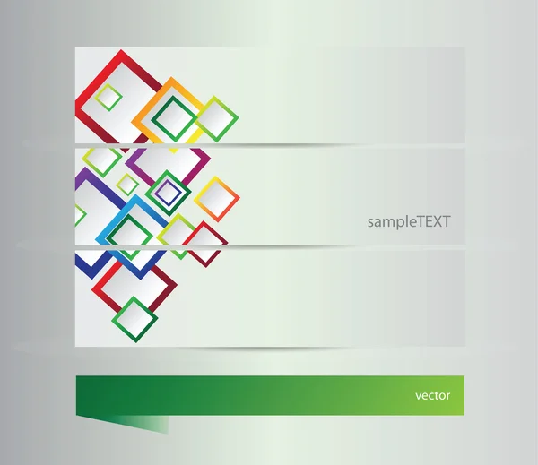 Bandiere quadrate colorate — Vettoriale Stock