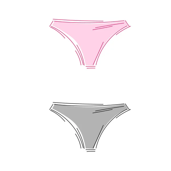 Eenvoudige slipje object vector met roze kleur. Panty logo abstract icoon, mode — Stockvector