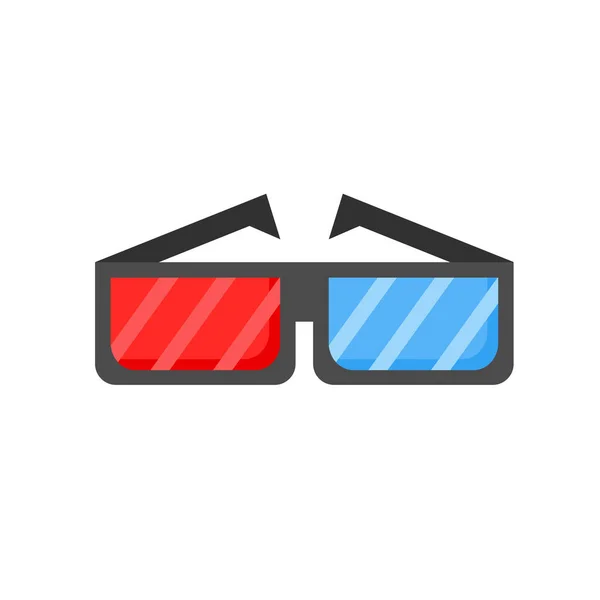 3d glasses icon. Flat design style modern vector illustration. Isolated on white — Stock Vector