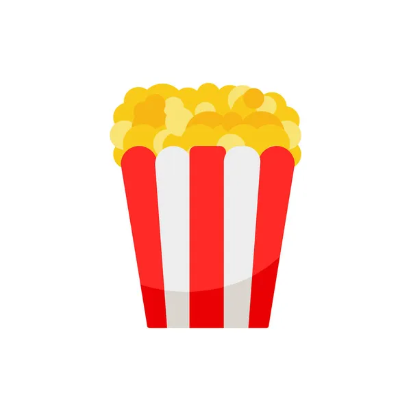 Popcorn. Cinema icoon in vlakke design stijl. Vectorillustratie — Stockvector