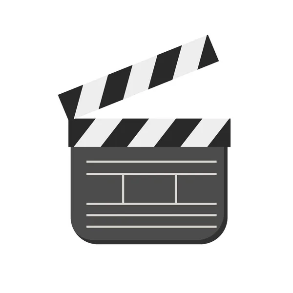 Clapperboard open pictogram op witte achtergrond. Vectorillustratie. — Stockvector