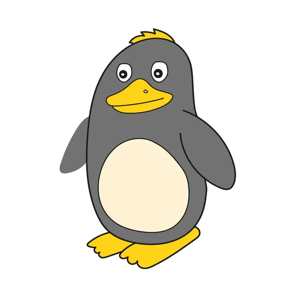 Icono de dibujos animados simple. Ilustración vectorial de dibujos animados Penguin — Vector de stock