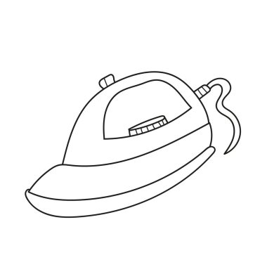 Basit boyama sayfası. Renklendirilecek demir, anaokulu çocukları için boyama kitabı.