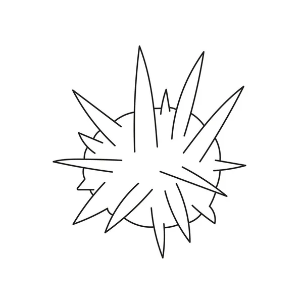 シンプルな着色ページ。黒と白の漫画ベクトル｜海Urchinのイラスト — ストックベクタ