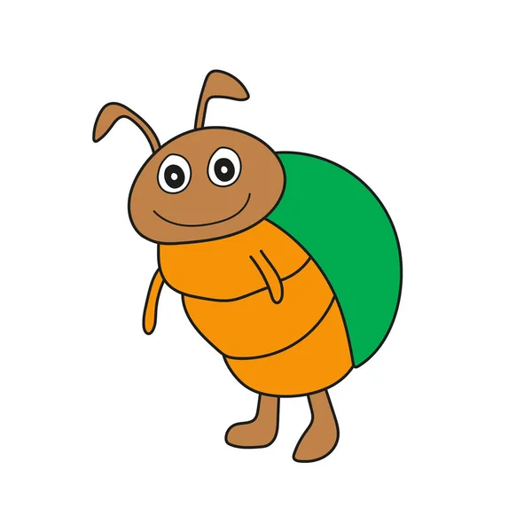 Icono de dibujos animados simple. Insecto de dibujos animados aislado sobre fondo blanco. — Vector de stock