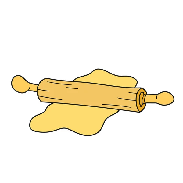 Simple icône de dessin animé. Cuisine - Rouleau à pâtisserie — Image vectorielle