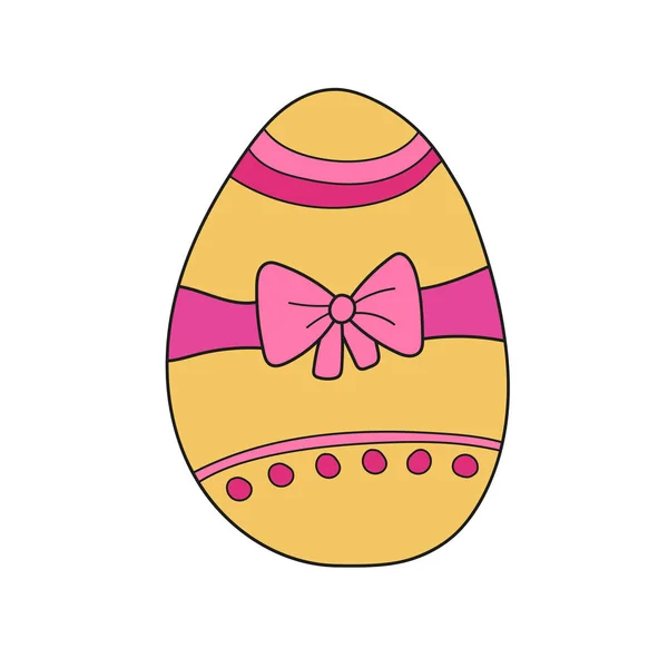 Icono de dibujos animados simple. Decoración huevo de Pascua. — Archivo Imágenes Vectoriales