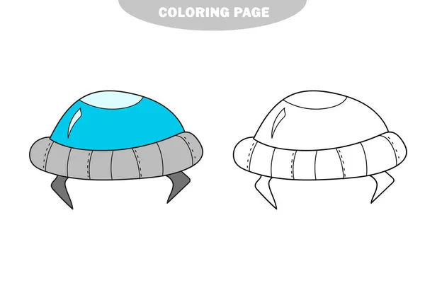 Semplice pagina da colorare. UFO da colorare, il libro da colorare per bambini in età prescolare — Vettoriale Stock