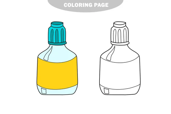 简单的彩色页面。瓶子或小瓶。矢量说明. — 图库矢量图片