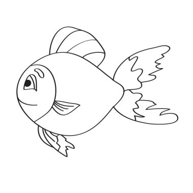 Basit boyama sayfası. Anaokulu öğrencileri için çizim ödevi.