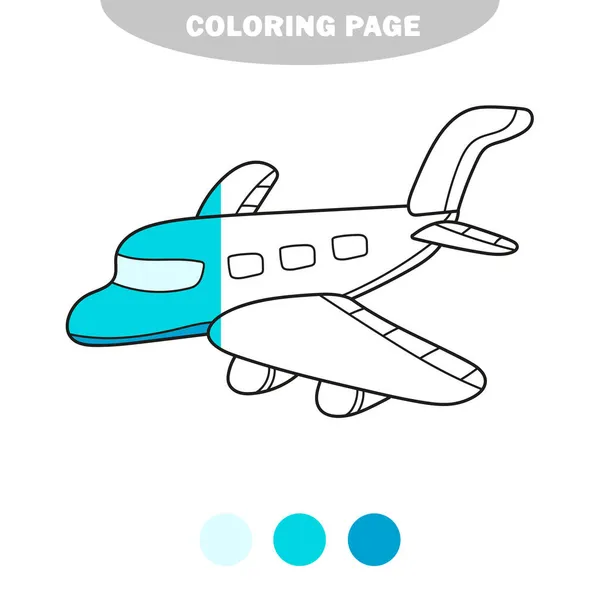 Página para colorear simple. Vector plano blanco y negro aislado en blanco — Archivo Imágenes Vectoriales