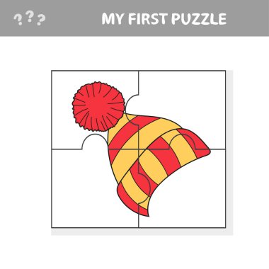 İlk bulmacam, çocuklar için eğitim oyunu, örgü şapka.