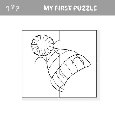 İlk bulmacam, çocuklar için eğitim oyunu, örgü şapka.