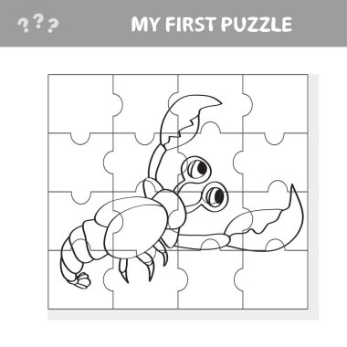 İlk bulmacam. Deniz kerevitleri. Bulmaca parçaları - çocuklar için bir oyun