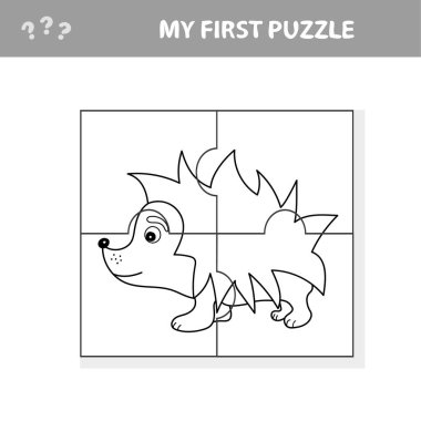 Komik Kirpi ile Okul Öncesi Çocuklar için Yapboz Eğitim OyunuName