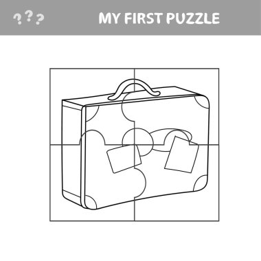 Seyahat valizi - Çocuklar için yapboz oyunu, Çalışma Kağıdı.