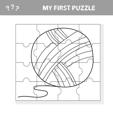İplikli yapboz. Çocuklar için görsel eğitim bulmacası