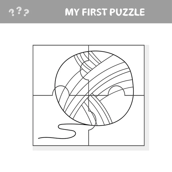 Puzzle avec fil de fer. Puzzle éducatif visuel pour les enfants — Image vectorielle