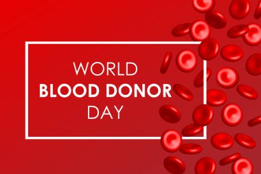 World Donor Day Banner. Poster or Flyer. Vector illustration.