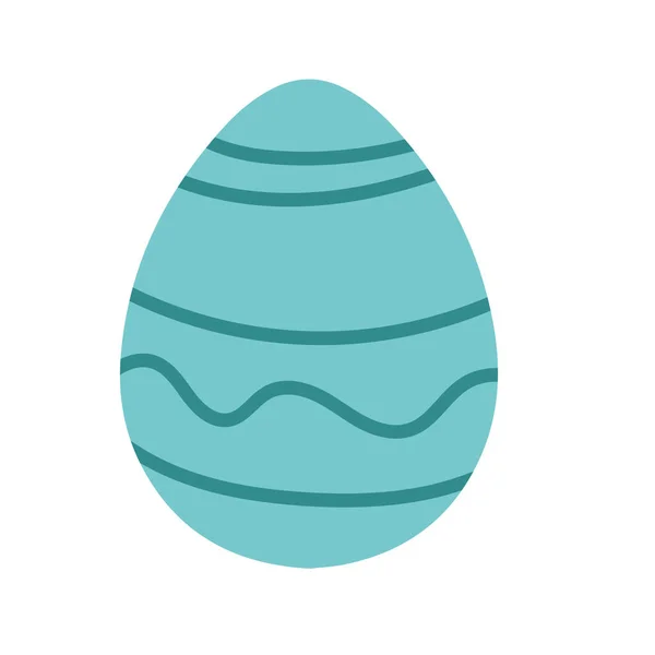 Proste pisanki stylizowane jajko w płaskiej kreskówki - wektor na białym — Wektor stockowy