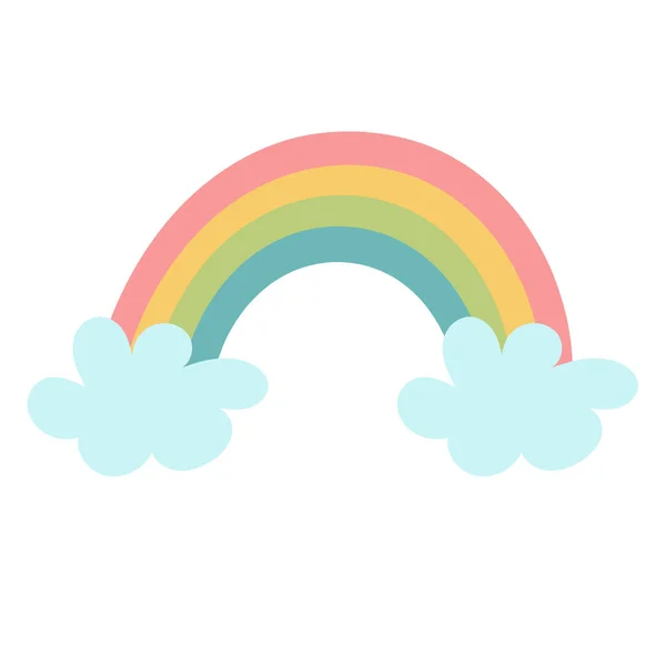 Vektorbaby-Regenbogen-Illustration. Handgezeichnete Kinderstube moderner Regenbogen — Stockvektor