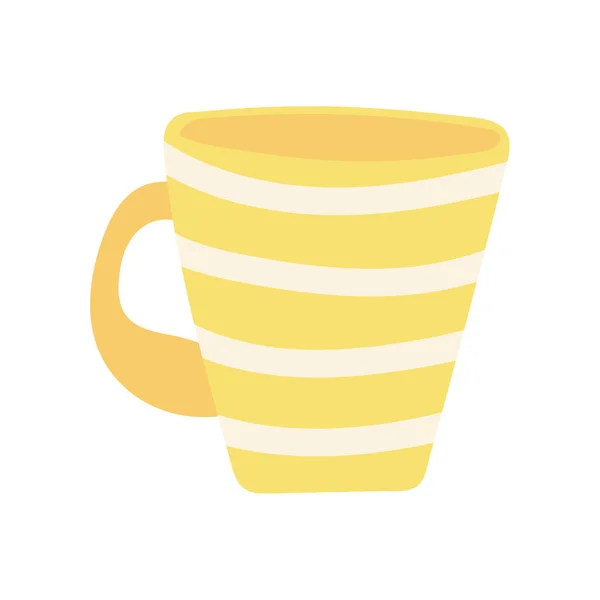 Une tasse. Dessin de dessin animé simple d'une tasse vectorielle. Gros plan. — Image vectorielle