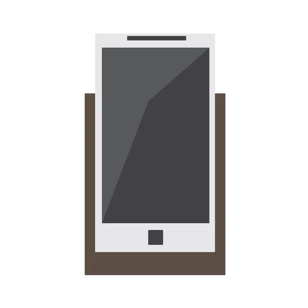 Smartphone on the stand - simple flat icon. Mobile accessories — Stock Vector